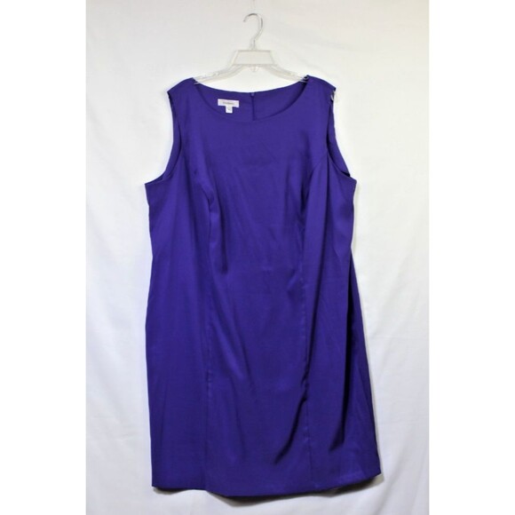 DressBarn Women's Purple Shift Sheath Dress  Plus Size 22W - Picture 1 of 9